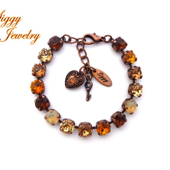 Swarovski Antelope Canyon Topaz and Amber Bracelet - Picture 1 of 10